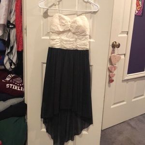 Strapless high low dress